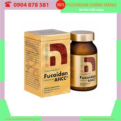 NatureMedic Fucoidan AHCC Nhật Bản, Lọ 160 viên