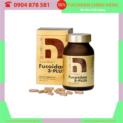 Fucoidan 3 Plus - hỗ trợ điều trị ung thư, tăng sức đề kháng, Hộp 160 viên